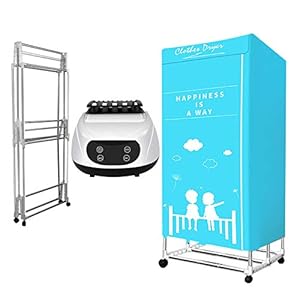 SND-A Asciugatrice Potente da 1300 W – Asciugatrice Rapida Lavanderia Elettrica Stendibiancheria con Telecomando Appartamento E Asciugatrice Elettrica 2 Livelli Guardaroba Timer Automatico Digitale,A