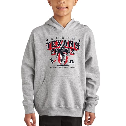 Junk Food NFL - Houston Texans - Halfback Blast - Officially Licensed Youth Pullover Fleece Hoodie for Boys and Girls