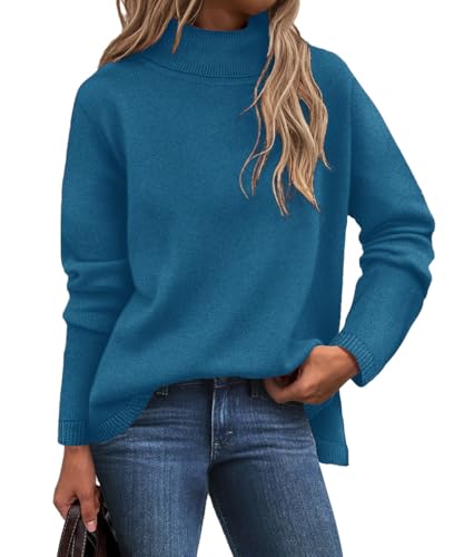 Image of TIYOMI Plus Size Sweater Tops for Women Turtleneck Warm Pullover XL-5XL
