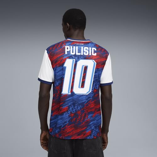 PUMA Men's Christian Pulisic 10 Passion Jersey, Elektro Blue- Red- White SS26, Medium Cp 10 Us Passion Jersey - image 6