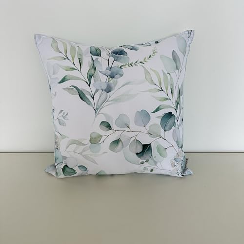 CB Home & Style Outdoor Garten Kissen Wasserabweisend Wasserfest 45 x 45 cm mit Füllung (Eucalyptus4)