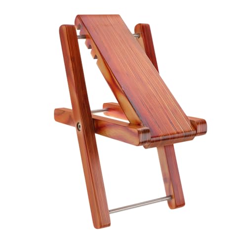 ifundom Portable Guitar Foot Stool Bamboo Foot Rest Non-Slip Pad Foldable and Adjustable for Comfort