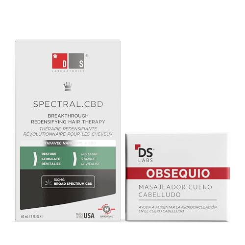 DS Laboratories Spectral.CBD Loción Capilar Anticaída 60 ml – Tratamiento con CBD que Frena la Caída y Estimula el Crecimiento – Mantiene los Folículos Sanos + Obsequio Masajeador de Cuero Cabelludo