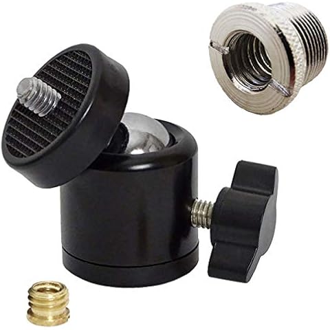 keepdrum Ball Joint Tripod Adapter Rotatable 1/4 to 3/8 + 3/8 to 5/8 Reducing Thread Cover