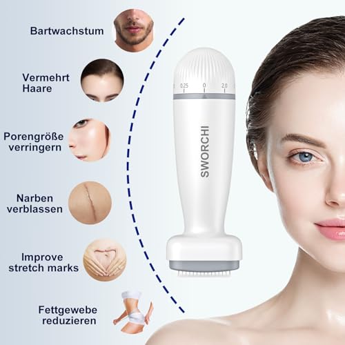 Derma Stamp Roller Microneedling Réglable Professionnel – vue 3