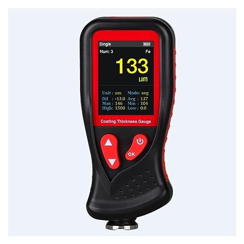 Medidor de grosor de pintura digital para carro, rango 0-1300um, pantalla LCD recargable miniatura 3