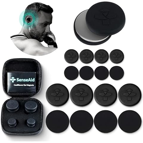Cauliflower Ear Magnets | 8 Magnets + 8 Compression Reduction Discs Included. Cauliflower Ear Draining Kit for Treatment and Protection Against Scarring Cover