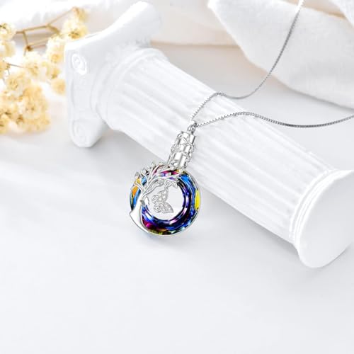 TOUPOP Butterfly Cremation Jewelry for Ashes Urn Necklace for Ashes Sterling Silver Memorial Jewelry4