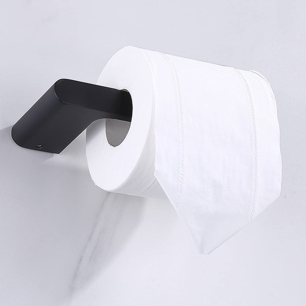 Portarrollos de Papel higiénico de Alta Resistencia Colgador de Rollos de Papel tisú de Acero Inoxidable Montaje en Pared Accesorios de baño WC,Mate Black,China