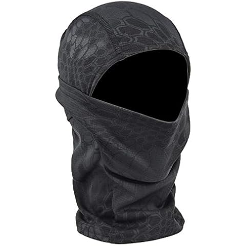 SIVENKE Balaclava Tactical Balaclava Neck Scarf Head Scarf Full Mask Balaclava for Cycling Motorcycle Snowboard Skiing Light Brown, black Cover