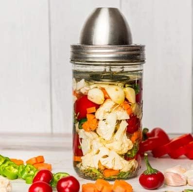 Miniatura 3 de ChouAmi Tapa de fermentación de acero inoxidable para tarros de conservas de vidrio Le Parfait (solo dispositivo)