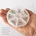Deke Home - Round Portable Pill Box (2 Pack), Medicine Planner, Small 7 Day Weekly Travel Container, Medication, Vitamin Holder, Pillbox Organizer, Pill Dispenser, Daily Sorter & Reminder, BPA Free