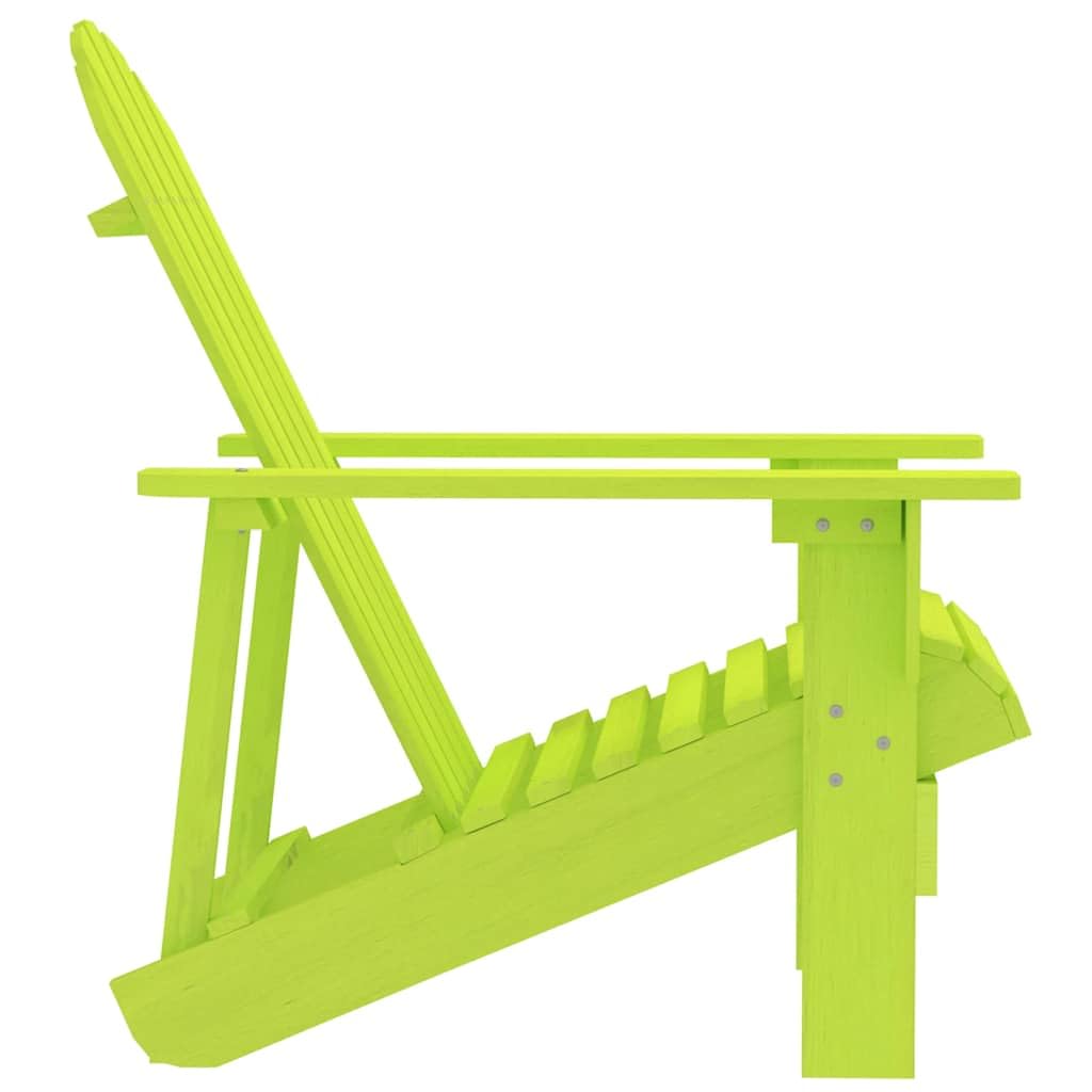 Chaise de Jardin Adirondack Bois de Sapin Massif Vert Mobilier de Jardin Vert,315876