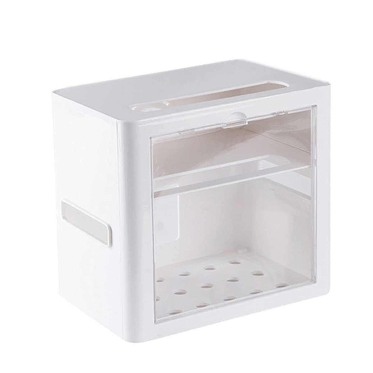 Pudełko do przechowywania routera, pudełko do przechowywania, pudełko na kabel, przewody, schowek na kabel, biurko, 2-poziomowa skrzynka do zarządzania kablami, telewizor, dolny rząd,