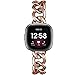 Cool Women Chain Metal Smartwatch Bands Compatible for Fitbit Sense/Fitbit Versa 3 Bands for Dressy Women, Metal Wristband Strap for Fitbit Sense 2/Versa 4 (Rose Gold)