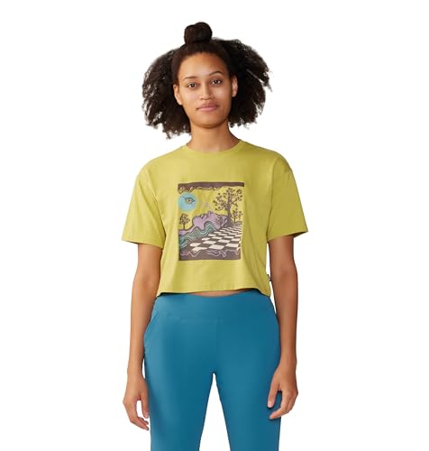Chemise Femme Mountain Hardwear Manches Courtes T-Shirt Crop Top de Randonnee