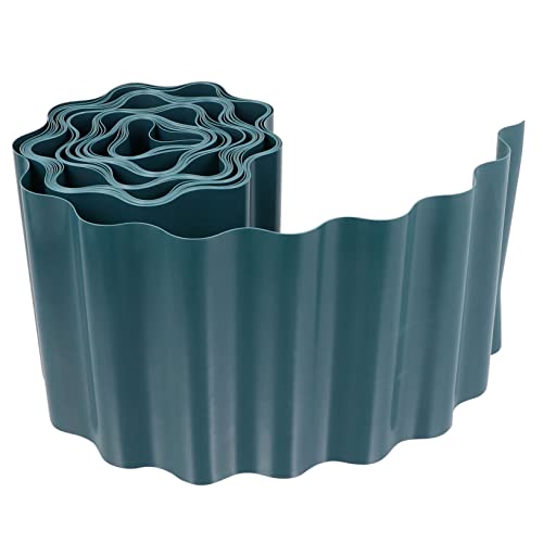 Wakauto Plastic Garden Border Edging Weather Resistant Lawn Fence for Flower Beds Landscape Path Divider Easy Install Decorative Garden Rolling Fence