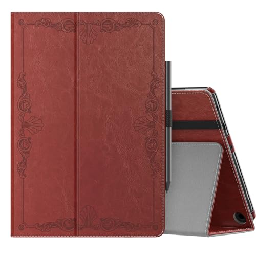 Image of MoKo Case Fits All-New Kindle Fire HD 10 & 10 Plus Tablet (13th /11th Generation, 2023 /2021 Release) 10.1 inch - Slim Folding Stand Cover with Auto Wake /Sleep, Retro Carving
