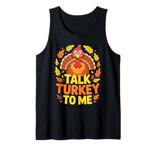 Talk Turkey to Me Shirt Adult Kids Thanksgiving Day Tank Top
