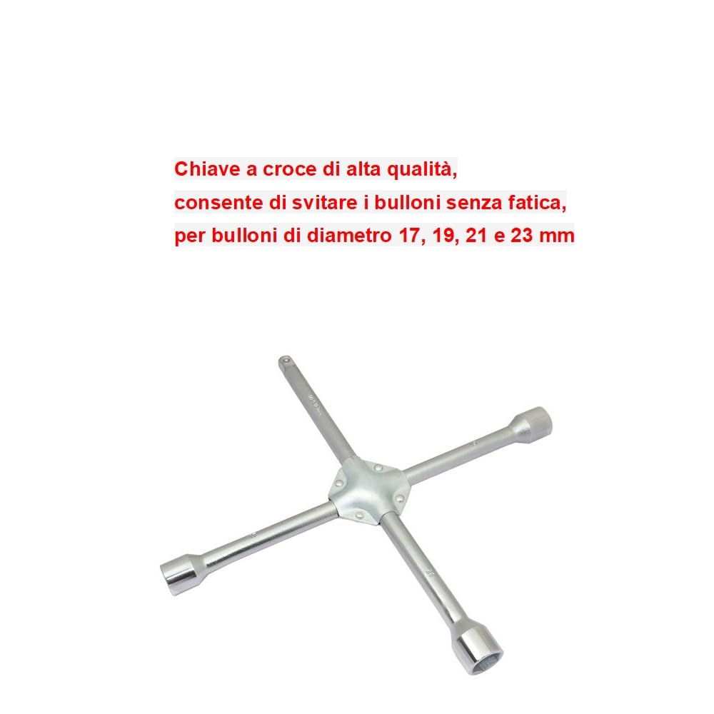 COMPATIBILE CON LANCIA YPSILON CRIC A PANTOGRAFO CON ASTA GIREVOLE CRICK PER SOLLEVAMENTO GOMME PNEUMATICI AUTO CON MANIGLIA E BASE IN ACCIAIO UNIVERSALE FINO A 2 TONNELLATE