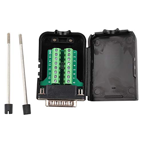 Adaptateur DB15 mâle sans soudure avec boîtier et module de signal à bornes 2 rangées - 2