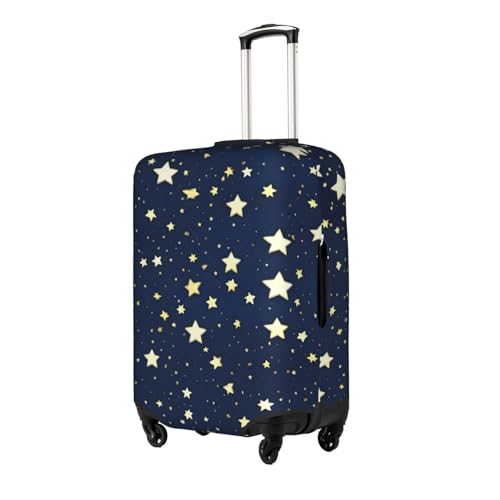 Navy Blue Sky And Star Print Luggage Cover For Suitcases, Travel Case Protector, Simple & Convenient Installation2