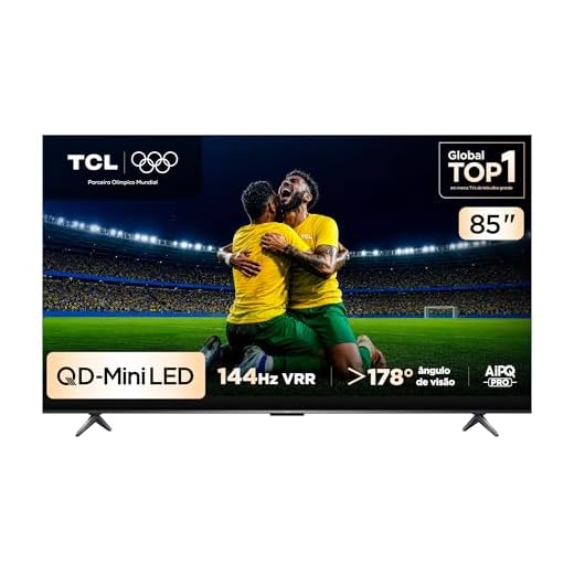 Smart TV TCL 85 Polegadas QLED Mini LED Matte 4K C6K WiFi Bluetooth Google TV 144Hz VRR HDR10+ 85C6K