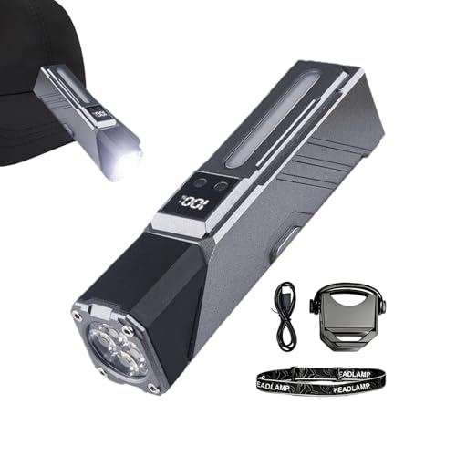 Linterna LED portátil, linterna multimodo impermeable, linterna frontal magnética con diadema ajustable, luz de trabajo de alta potencia, linterna de clip con iluminación fuerte, equipo al aire libre