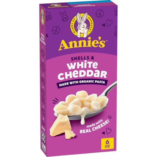Annie's Shells &amp; White Cheddar, Organic Pasta and Real Cheese, 6 oz