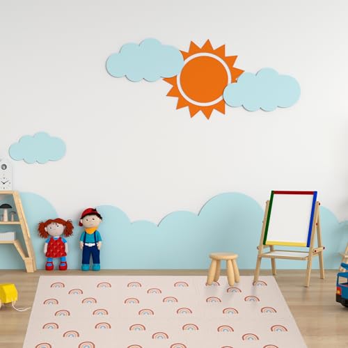Esterilla gateo ideal para el cuarto infantil con set de 6 piezas rosa 3