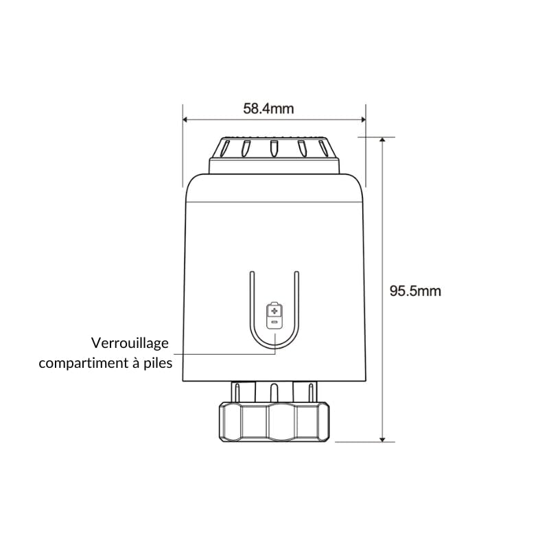 Tête Thermostatique Connectée ZigBee Universelle (Lot de 4)