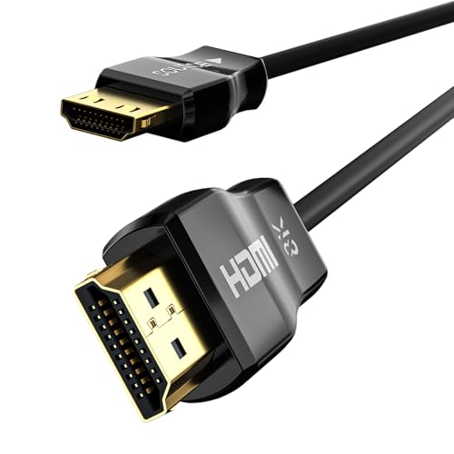YSerendept 8K HDMI Cable Fiber Optic CL3 Rated(16.4ft),48Gbps Long HDMI 2.1 Cable[8K@60Hz,4K@120Hz] with Lock Connector,Compatible with TVs,Displays,Desktop,Laptops,Projectors,Gaming Consoles