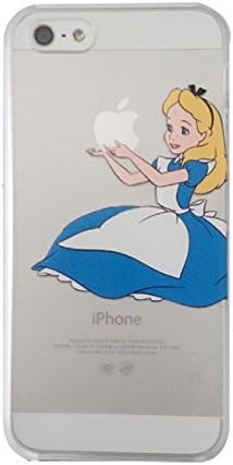 For Disney Princess Eating/ Holding Apple logo Sleeping Beauty Aurora Cinderella Tangled Rapunzel Alice in Wonderland Aladdin Jasmine Snow White Frozen Elsa The Little Mermaid Ariel Holding Logo Clear Hard skin Case For Apple iPhone 5C Xmas Gift (02#)