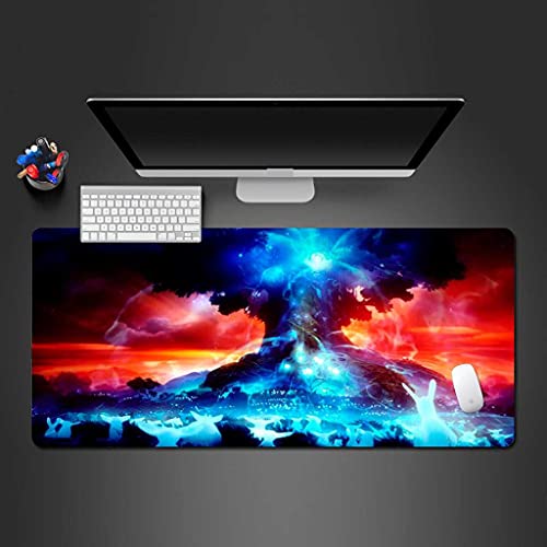 Tapis de souris gaming XXL 1000x500 mm avec base caoutchouc antidérapante