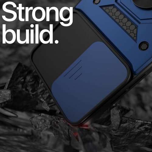 Image of AIBEX Back Cover for Redmi 15 5G | D10 Tough Armor Case | Sliding Camera Shield | 360 Protection | Kickstand Ring Holder | Military-Grade Bumper Case