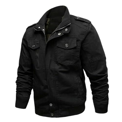 Veste de travail homme coton robuste doublure polaire chaude style militaire robuste