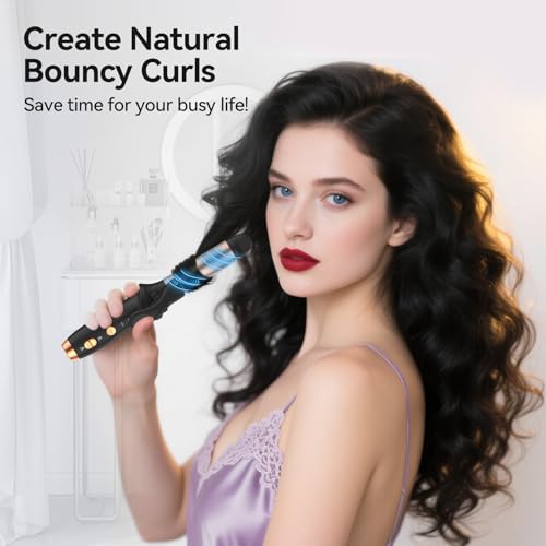 Image of Cordless Curling Iron Hair Curler: Mini USB Rechargeable 4000 mAh 3 Temp Setting Travel Portable 200 Million Negative Ion for Long Short Hair
