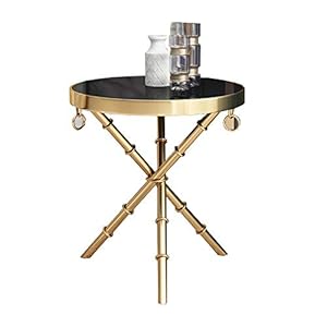 Tempered Glass Side TableGold Stainless Steel Base Telephone TableCorner TableLiving Room Furniture19622