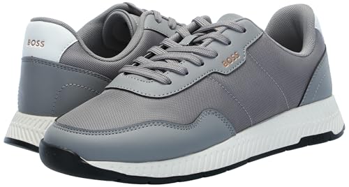 Image of BOSS Men's Leather Mix Low Top Sneaker | Casual Shoes