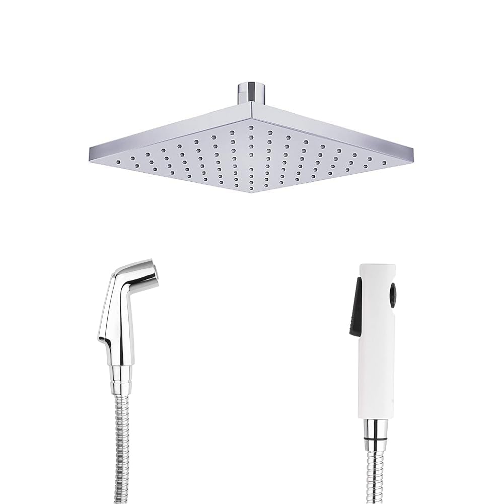 Kohler Rain Duet Shower Head for Bathroom - Polished Chrome Finish - 203mm Square Rain Shower Head - (B0BC23FJV5) Amazon Price History, Amazon Price Tracker