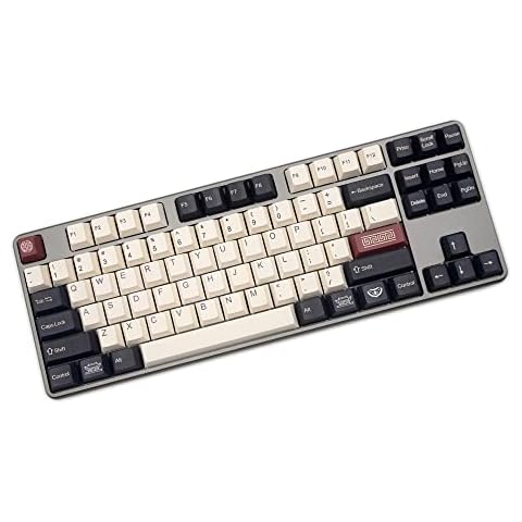 ONECAP 143 Cherry Profiles Keycaps PBT Dye-Sublimated Cherry Profile for Filco/Duck/Ikbc MX Switch Mechanical Keyboard (English Version) Cover