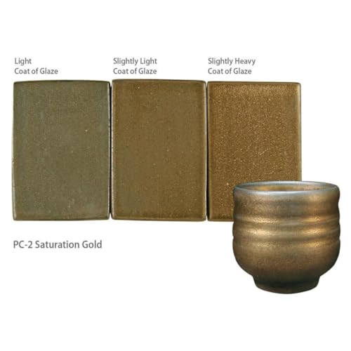 Émail Saturation Gold PC-02 AMACO Potters Choice fini or haut de gamme