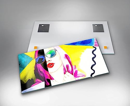 Tableau en verre coloré 140x70cm de style moderne