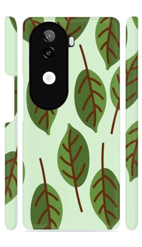 Image of Green Leaves Art Designer Printed Hard Back Cover for iQOO Z9s 5G / Vivo V40e 5G Attractive and Uniquely Crafted Smartphone Case