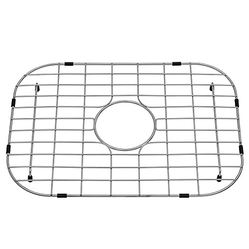 MONSINTA Kitchen Sink Grid and Sink Protector, Stainless Steel Sink Grids 18-1/2" x 13-3/8" with Center Drain for Single Sink Bowl, Sinka Bottom Grid, Sinks Grate