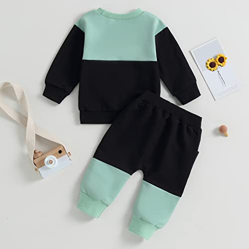 Toddler Baby Boy Clothes Sets Letter Print Long Sleeve Sweatshirt Tops Elastic Waist Pants Infant 2Pcs Outfits4