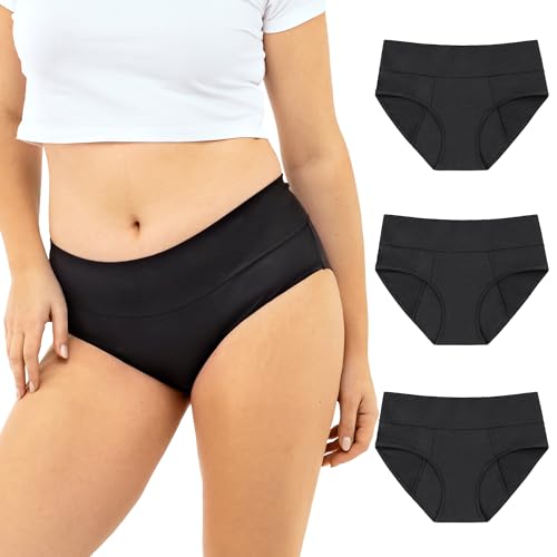 Menstruatieslipjes - Pack van 3 Zenaphyr - M - Beschermend ondergoed voor medium flow - Katoenen menstruatieondergoed, wasbaar en herbruikbaar