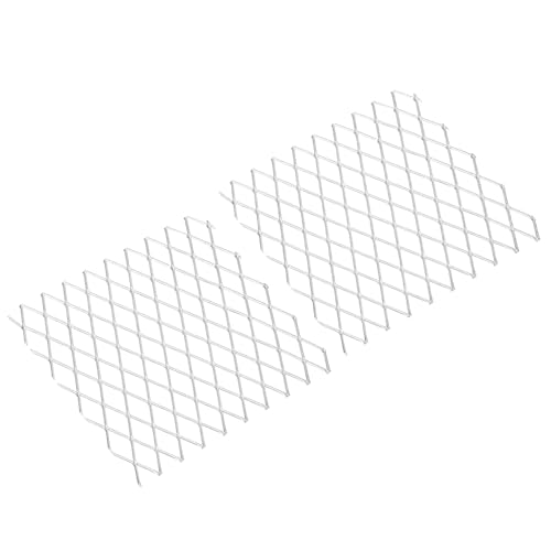 PATIKIL Hojas de metal perforado de 4 pulgadas de largo x 4 'W, 2 piezas 19Ga 10 x 20 mm agujero de diamante de malla de aluminio expandido placa perforada para ventilación, filtración secadora,