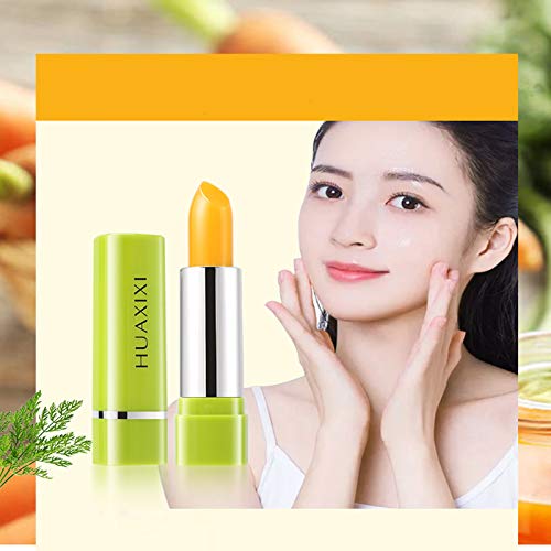 Aloe Vera Juice Carotene Lipstick, Moisturizer Temperature Color Change Lip Gloss Long Lasting Nutritious Lip Balm Lips Waterproof Moisturizing Non-stick Cup (Orange(Carotene))