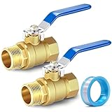 TianPtion 1 inch NPT Brass Ball Valve-Heavy Duty Forged Brass Shut Off Valve Fitting with Female to Male NPT Thread Full Bore Port & 1/4 Turn Long Handle, for Water Oil Gas, Flow & Direction Control
